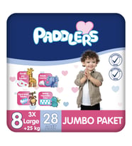 Paddlers Bebek Bezi 8 Numara XXX-Large (25+ Kg) 28 Adet – Jumbo Paket