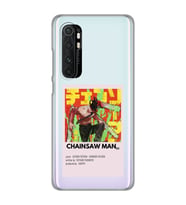 Xiaomi Mi Note 10 Lite Uyumlu Chainsaw Man Anime Desenli Şeffaf Telefon Kılıfı