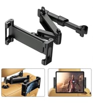 Araç Koltuk Arkası Telefon & Tablet Tutucu  360° Ayarlanabilir  5”–14” Uyumlu  iPad, Tablet, Nintendo Switch Destekli