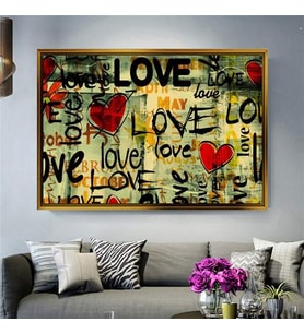 Altın Çerçeveli dekoratif tablo l796 (Gold)