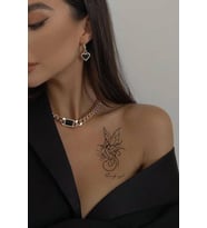 Fairy Kanatlı Peri Kızı Omuz Geçici Dövme Tattoo Aksesuar Takı