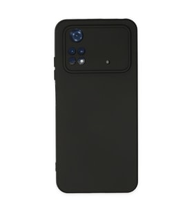 Xiaomi Poco M4 Pro 4g Kılıf Nano İçi Kadife Silikon - Siyah