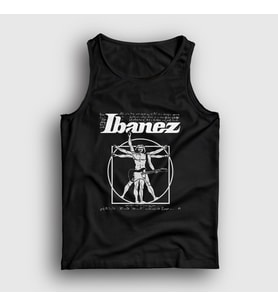 Presmono Unisex Siyah Gitarist Vitruvius Vitruvian Man Ibanez Atlet 474838tt