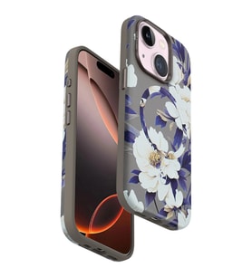 Onegif Apple İphone 15 Flower Series Magsafe Kapak - Gri