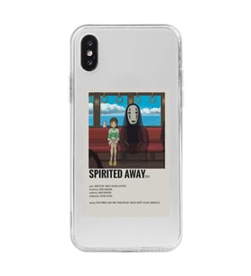 Iphone X ve XS Uyumlu Spirited Away Poster Tasarımlı Şeffaf Telefon Kılıfı