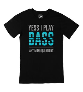 I Play Bass Siyah Tişört
