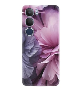 Vivo Y19S Kılıf Boutique Baskılı Resimli Çiçek Mor Pcode -028