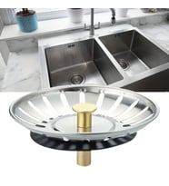Paslanmaz Çelik Mutfak Evye Lavabo Süzgeci Lavabo Gideri Atık Gıda Tıpası (5680)