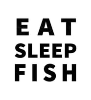 Eat Sleep Fısh Oto Cam Yazı Sticker Siyah 25*18 Cm