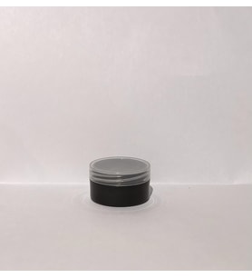 10ml Siyah Akrilik Krem Kutusu, Kozmetik Kutu, Şeffaf Kapak, Plastik Kutu, 25 adet