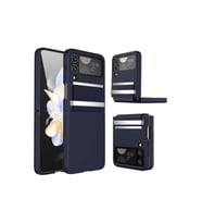Samsung Galaxy Z Flip 4 Kılıf Belt Flip Kapak - Lacivert