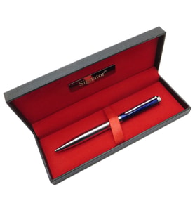 Signator® T586 Mavi Krom Tükenmez Kalem  İsme Özel Kalem  Hediyelik Kalem (Karışık)