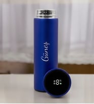 Kişiye Özel 500 ML Dereceli Termos (Mavi)