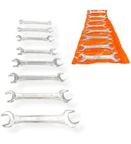 Anahtar Takımı 8 Parça Seti Ağzı Açık Çift Taraflı 6-22MM 6X7-8X9-10X11-12X13-14X15-16X17-18X19-20X22 Araba Motorsiklet Bisiklet Tamiri Somun Sıkma Aparatı SET