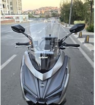 MOTOCAM Sym JET 14 EVO 200 PLUS Ön Cam 2023-2026 Model 45cm Şeffaf Renkli 4mm