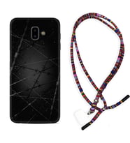Samsung J6 Plus J7 Prime J7 Pro M20 Kılıf Boyun Asklı Rasta Silikon Dikenli Tel 1779