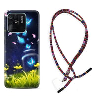Xiaomi Poco X3 Pro M4 Pro X4 Pro C40 10C Kılıf Boyun Asklı Rasta Silikon Neon Butterflys 1309