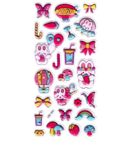 Sticker Kabartmalı Stiker Defter Planlayıcı Etiket (Lde024)-19x9cm - Tavşan Balon