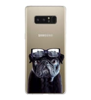 PrintiFy Samsung Galaxy Note 8 ile Uyumlu 1mm Slim Fit Köpek 3 050f Baskılı Şeffaf  Kılıf