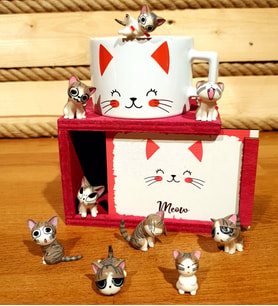 Sevimli Kedi Kupa Ve Best Friends 9lu Kedi Seti Arkadaşa Hediye
