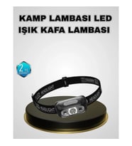 Mey İthalat® IPX5 Su Geçirmez Şarjlı LED Kafa Feneri Hareket Sensörlü, Ayarlanabilir 60° Far