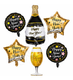 Happy New Years 6lı Folyo Balon Set