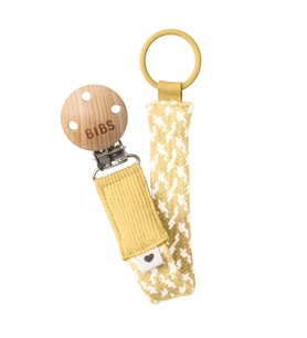 Bibs Paci Braid  Emzik Askısı - Pale Butter/Ivory
