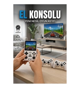 Taşınabilir Kablosuz Gamepadli El Oyun Konsolu HDMI Destekli Şarj Edilebilir