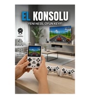 Taşınabilir Kablosuz Gamepadli El Oyun Konsolu HDMI Destekli Şarj Edilebilir