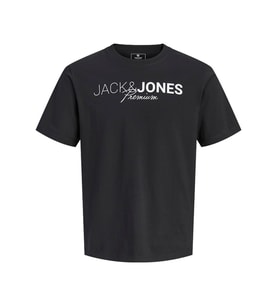 JACK JONES Premium Yazı Baskılı Erkek Tişört 12298018 (Siyah)
