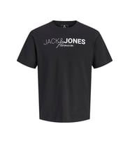 JACK JONES Premium Yazı Baskılı Erkek Tişört 12298018 (Siyah)