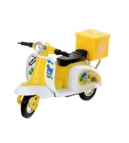 Çek Bırak Metal Vespa Motor 12 Cm - FY361A-12D - Sarı