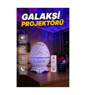 Dinozor Yumurta Galaksi Projektörü – 14 Renk, 4 Kademeli Parlaklık ve Hız