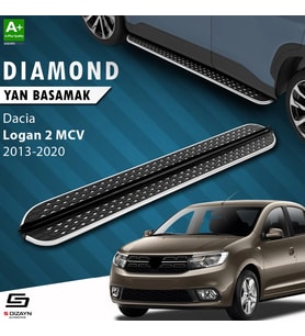 S-Dizayn Dacia Logan 2 MCV Diamond Krom Yan Basamak 183 Cm 2013-2020