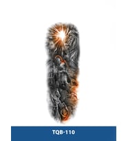 TQB-110 SAVAŞCI VE ASLAN DESEN GEÇİCİ KOL DÖVMESİ-TATTO
