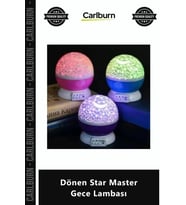 Özel Üretim RGB Projeksiyon Tavan Yıldız Işığı Bebek Odası Dekoratif Dönen Star Master Gece Lambası