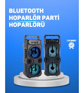 Kablosuz Led Işıklı Bluetooth Hoparlör – Fm Radyolu, Mikrofon Girişli