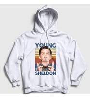 Presmono Unisex Beyaz Dizi Young Sheldon Cooper Kapüşonlu Sweatshirt 507977tt