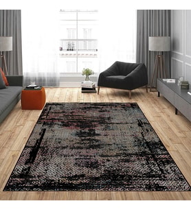 Eliana Home Dijital Baskı Yıkanabilir Kaymaz Taban Salon Halısı Ve Yolluk LNA0895-FNL124 (Siyah)