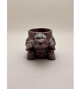 Kaplumbağa tealight mumluk - balmumu mum hediyeli
