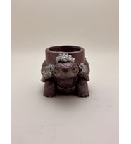 Kaplumbağa tealight mumluk - balmumu mum hediyeli