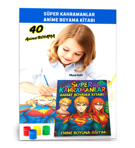 Süper Kahramanlar Anime Boyama Kitabı (40 Süper Kahraman)