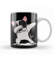 Funny Dabbing Pied French Bulldog Dog Kupa Bardak Porselen