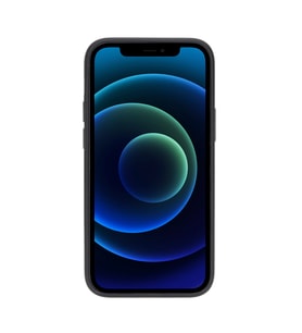Apple iPhone 12 mini Uyumlu Deri Arka Kapak RST1 Siyah