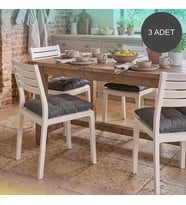 3'lü Set 40x40 Cm Antrasit Gri Modern Sandalye Minderi - Konforlu Bahçe, Mutfak ve Yemek Masası Sandalye Minderi (Bağcıksız Sade Tasarım)