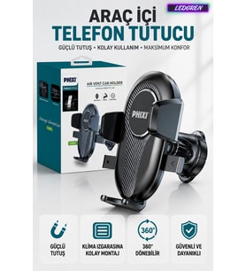 Force CH37 Kavramalı 360° Kıskaçlı Araç Telefon Tutucu Pratik ve Güvenli Telefon Standı