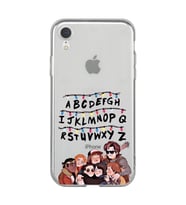 Iphone XR Uyumlu Stranger Things Desenli Şeffaf Telefon Kılıfı