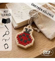 Etamina Uğur Böceği Figürlü Kanaviçe Anahtarlık Kiti