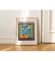 Retro Kedi Maksimalist Duvar, Olumlama Sanatı, Retro Duvar Dekoru