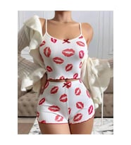 Amora Secret Kiss Öpücük Beyaz Şortlu Takım